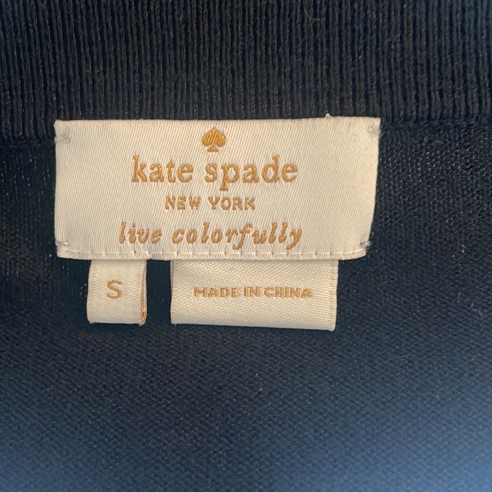 KATE SPADE Darling Black Cardigan With Bows Size S - Picture 7 of 12